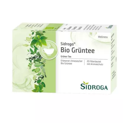 SIDROGA Sveikatingumo žaliosios arbatos filtravimo maišelis, 20X1,7 g
