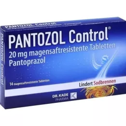 PANTOZOL Kontrolinės 20 mg enterinėmis plėvele dengtos tabletės, 14 vnt