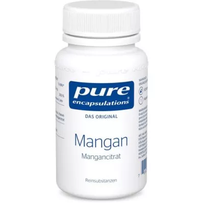 PURE ENCAPSULATIONS Manganas Mangano citrato kapsulės, 60 kapsulių