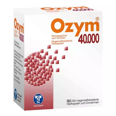 OZYM 40 000 kietųjų kapsulių su enteriniu apvalkalu, 200 vnt