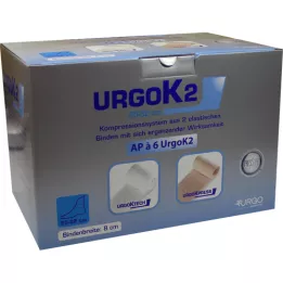 URGOK2 kompresinė sistema 8cm kulkšnies apimtis 25-32cm, 6 vnt