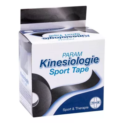 KINESIOLOGIE Sportinė juosta 5 cmx5 m juoda, 1 vnt KINESIOLOGIE Sportinė juosta 5 cmx5 m juoda, 1 vnt