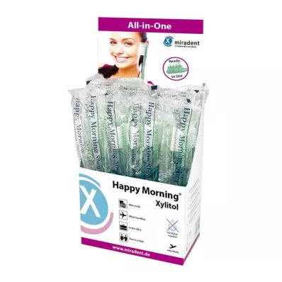 MIRADENT Happy Morning Xylitol vienkartinis dantų šepetėlis, 50 vnt