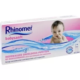 RHINOMER Babysanft jūros vandens 5 ml vienkartinė pipetė, 20X5 ml