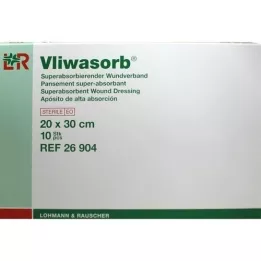 VLIWASORB superabsorbuojantis absorbuojantis įklotas sterilus 20x30 cm, 10 vnt