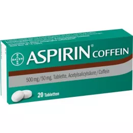 ASPIRIN Kofeino tabletės, 20 vnt
