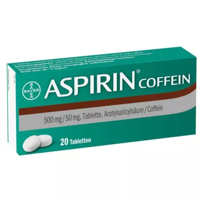 ASPIRIN Kofeino tabletės, 20 vnt