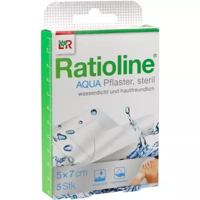 RATIOLINE aqua Dušo gipsas Plus 5x7 cm sterilus, 5 vnt