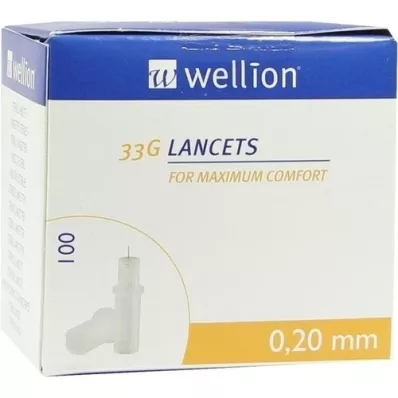 WELLION Lancetai 33 G, 100 vnt