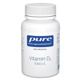 PURE ENCAPSULATIONS Vitaminas D3 1000 TV, 120 kapsulių