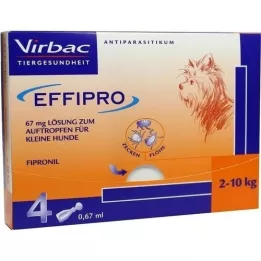 EFFIPRO 67 mg tirpalo lašinti mažiems šunims, 4 vnt
