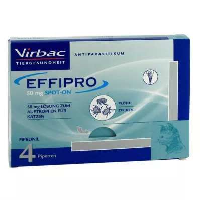 EFFIPRO 50 mg SPOT-ON katėms, 4 vnt
