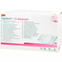 TEGADERM 3M I.V. Advanced fixation v.7x8 cm 1681, 100 vnt