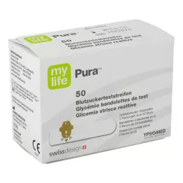 MYLIFE Pura gliukozės kiekio kraujyje nustatymo juostelės, 50 vnt
