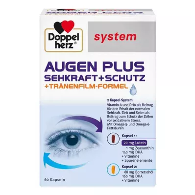 DOPPELHERZ Eyes plus vision+protection system kapsulės, 60 vnt