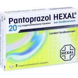 PANTOPRAZOL HEXAL b.Rėmuo enterinėmis plėvele dengtos tabletės, 7 vnt