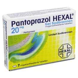 PANTOPRAZOL HEXAL b.Rėmuo enterinėmis plėvele dengtos tabletės, 7 vnt