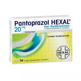 PANTOPRAZOL HEXAL b.Rėmuo enterinėmis plėvele dengtos tabletės, 14 vnt