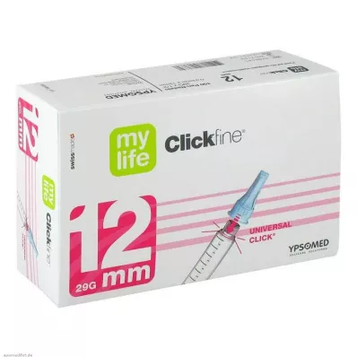 MYLIFE Clickfine 12 mm plunksnakočių adatos, 100 vnt