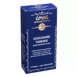 ESSIGSAURE TONERDE Medvilniniai kompresai, 5 vnt