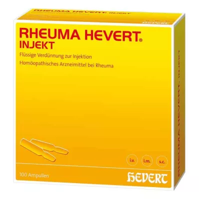 RHEUMA HEVERT injekcinės ampulės, 100X2 ml RHEUMA HEVERT injekcinės ampulės, 100X2 ml