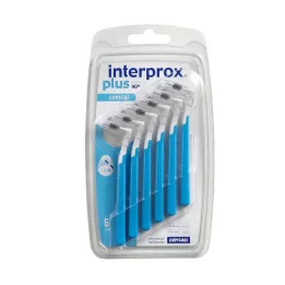 INTERPROX ir kūginis mėlynas tarpdančių šepetėlis, 6 vnt