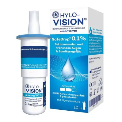 HYLO-VISION SafeDrop 0,1 % akių lašai, 10 ml HYLO-VISION SafeDrop 0,1 % akių lašai, 10 ml