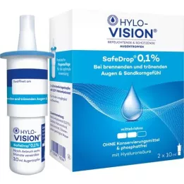 HYLO-VISION SafeDrop 0,1 % akių lašai, 2X10 ml