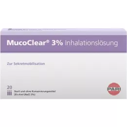 MUCOCLEAR 3% NaCl inhaliacinis tirpalas, 20X4 ml