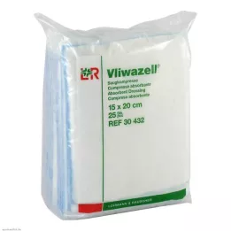 VLIWAZELL Absorbuojantys įklotai nesterilūs 15x20 cm, 25 vnt