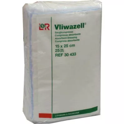 VLIWAZELL Absorbuojantys įklotai nesterilūs 15x25 cm, 25 vnt