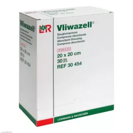 VLIWAZELL Siurbiamieji kompresai sterilūs 20x20 cm, 30 vnt