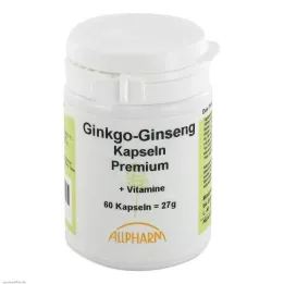 GINKGO+GINSENG Premium kapsulės, 60 kapsulių