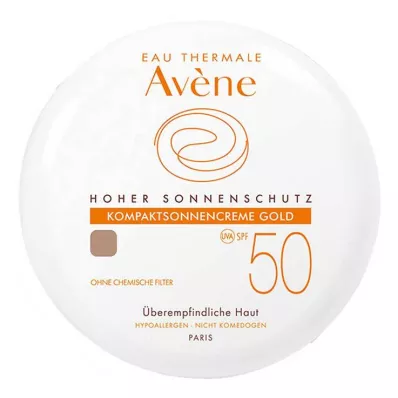 AVENE Kompaktinis kremas nuo saulės SPF 50 aukso, 10 g