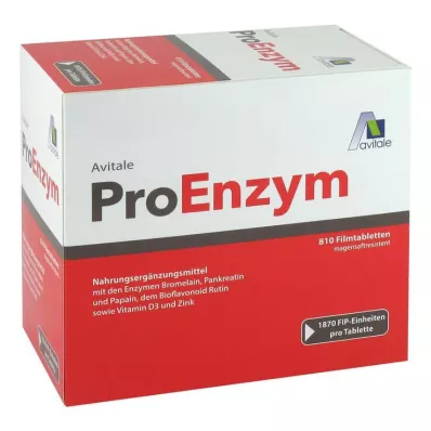 PROENZYM enterinėmis plėvele dengtos tabletės, 810 vnt
