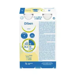 DIBEN DRINK Vanilė 1,5 kcal/ml, 4X200 ml