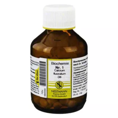 BIOCHEMIE 1 Calcium fluoratum D 6 tabletės, 400 vnt