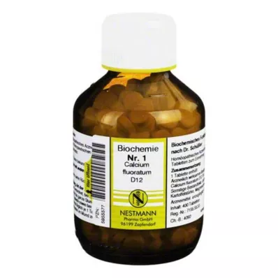 BIOCHEMIE 1 Calcium fluoratum D 12 tablečių, 400 vnt