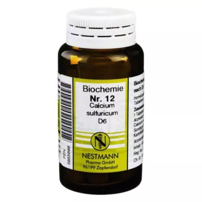 BIOCHEMIE 12 Calcium sulfuricum D 6 tablečių, 100 vnt