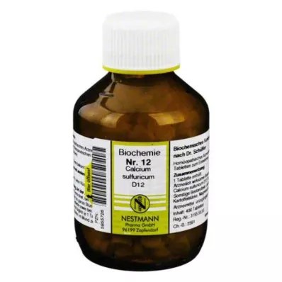 BIOCHEMIE 12 Calcium sulfuricum D 12 tablečių, 400 kapsulių
