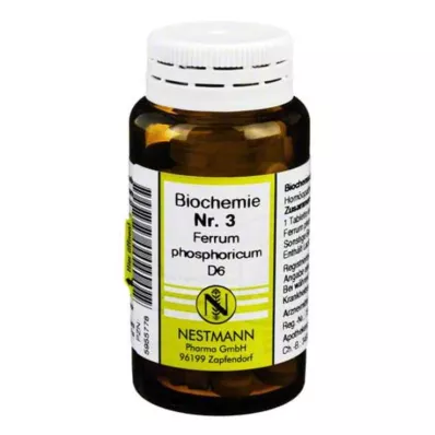 BIOCHEMIE 3 Ferrum phosphoricum D 6 tabletės, 100 vnt
