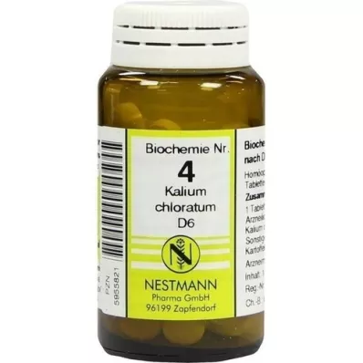 BIOCHEMIE 4 Potassium chloratum D 6 tabletės, 100 vnt