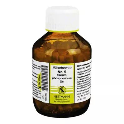 BIOCHEMIE 5 Potassium phosphoricum D 6 tabletės, 400 kapsulių