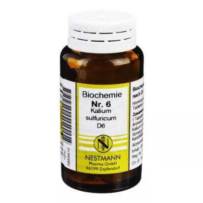 BIOCHEMIE 6 Potassium sulphuricum D 6 tabletės, 100 vnt BIOCHEMIE 6 Potassium sulphuricum D 6 tabletės, 100 vnt
