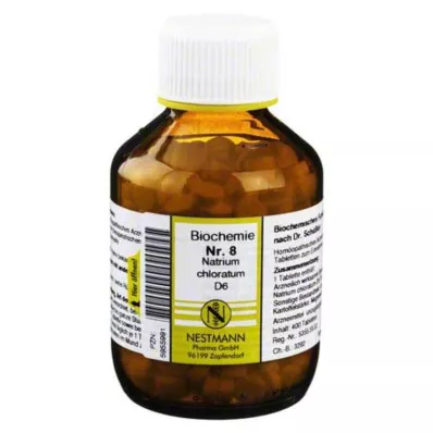 BIOCHEMIE 8 Sodium chloratum D 6 tabletės, 400 vnt BIOCHEMIE 8 Sodium chloratum D 6 tabletės, 400 vnt