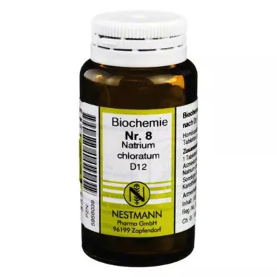 BIOCHEMIE 8 Sodium chloratum D 12 tablečių, 100 vnt BIOCHEMIE 8 Sodium chloratum D 12 tablečių, 100 vnt