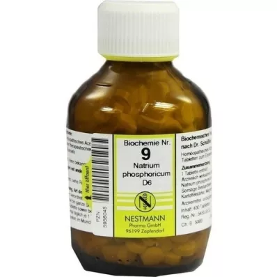 BIOCHEMIE 9 Natrium phosphoricum D 6 tabletės, 400 kapsulių