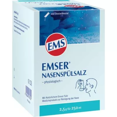 EMSER Nosies skalavimo druska fiziologinė Btl., 100 vnt