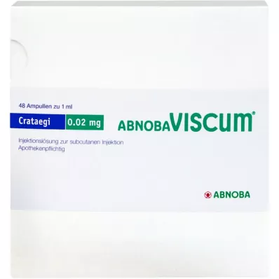 ABNOBAVISCUM Crataegi 0,02 mg ampulės, 48 vnt
