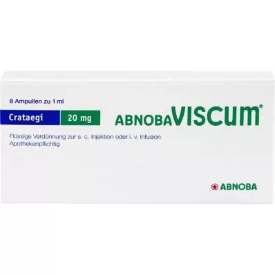 ABNOBAVISCUM Crataegi 20 mg ampulės, 8 vnt